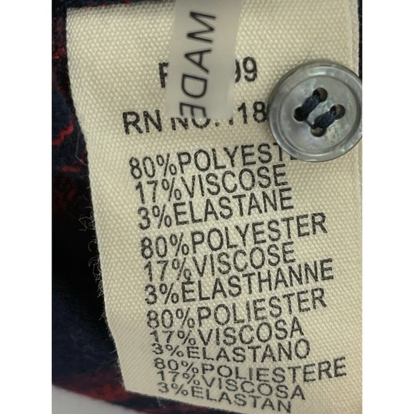 FRNCH Paris Coat Jacket With Buckle In Plaid Size Large - Picture 9 of 9